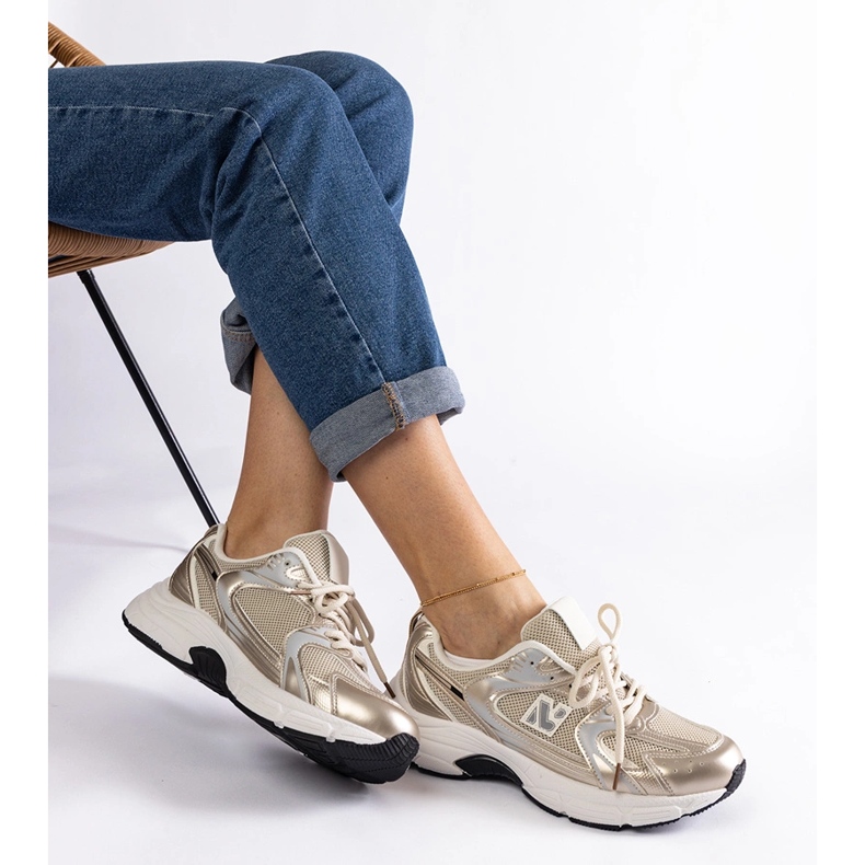 Arany klasszikus sportcipő aranysárga 2