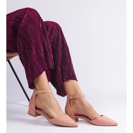 Világos rózsaszín szandál alacsony oszlopon 2