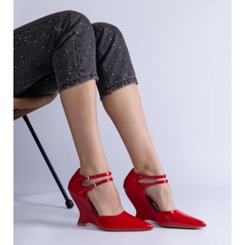 Piros szivattyúk az ékben, csatokkal 2 Piros szivattyúk az ékben, csatokkal 2