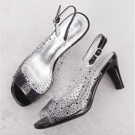 Potocki W WS43317 WOL284A magassarkú szandál fekete 2