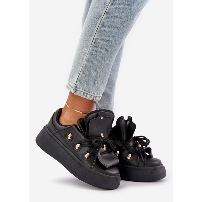 Női Platform tornacipő Fekete 1