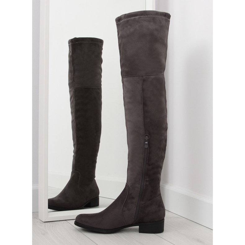 H182 szürke muskétás csizma barna sokszínű 1