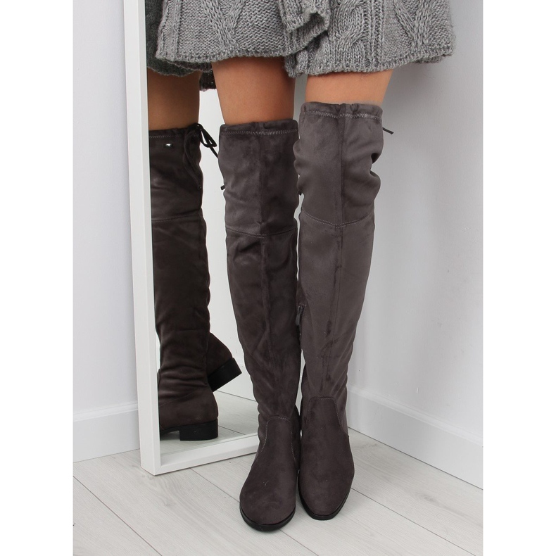 H182 szürke muskétás csizma barna sokszínű 2