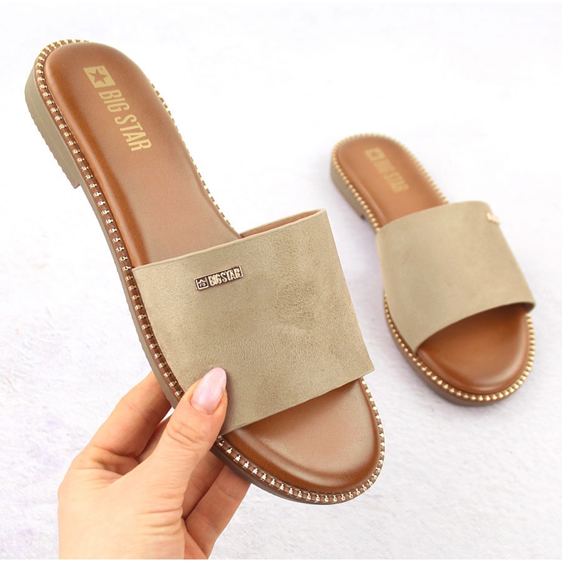 Big Star Női flip flopok nagy csillag RR274619 bézs 1 Big Star Női flip flopok nagy csillag RR274619 bézs 1