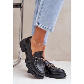 Klasszikus női cipők öko bőr fekete 2