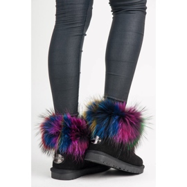 Dimar Többszínű bőr mukluki fekete 2 Dimar Többszínű bőr mukluki fekete 2