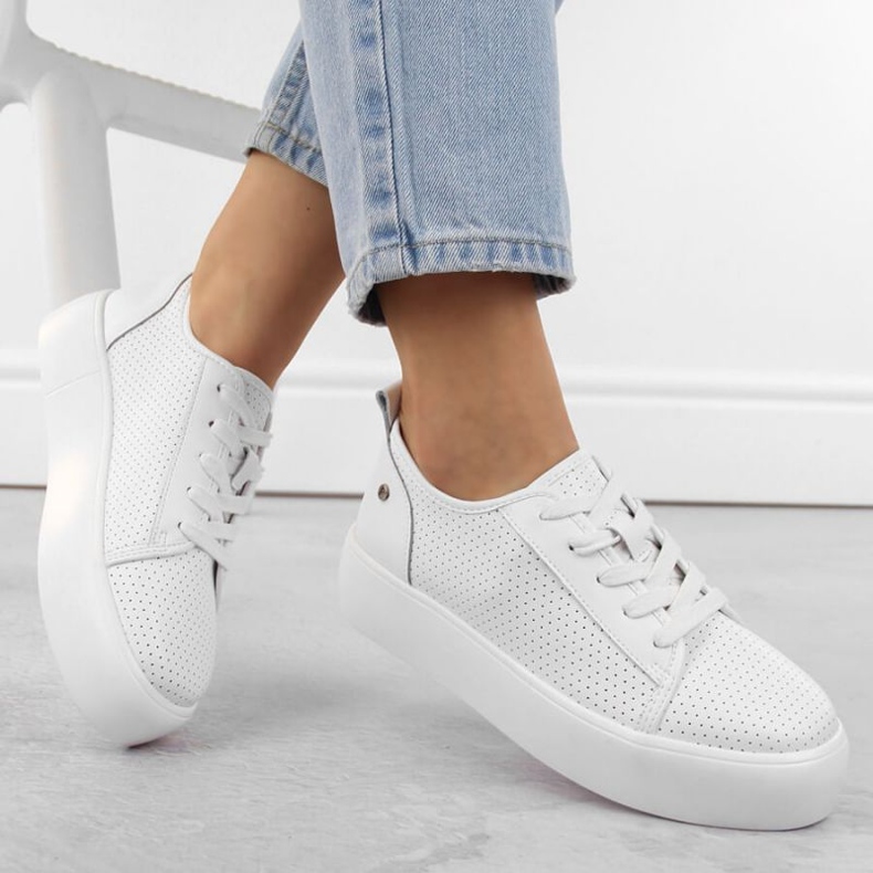 Filippo W PAW524 fehér bőr cipő 2