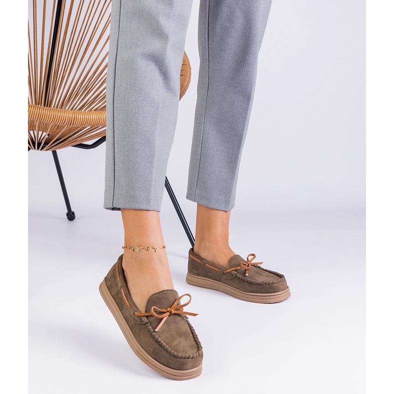 Zöld női cipők ekozamszból íj 1