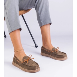 Zöld női cipők ekozamszból íj 2