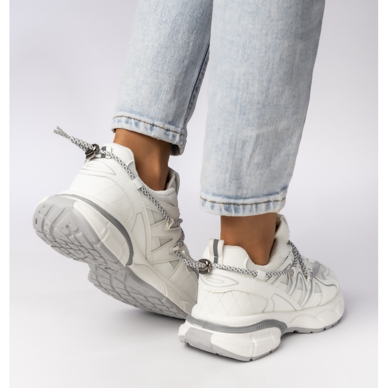 Női sport cipők-fehér és szürke fehér/szürke 2