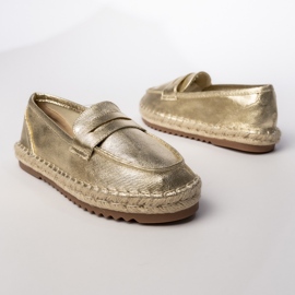 Espadrilles női arany fémes cipők aranysárga 1 Espadrilles női arany fémes cipők aranysárga 1