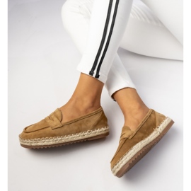 Espadrilles női teveszkók bézs 2