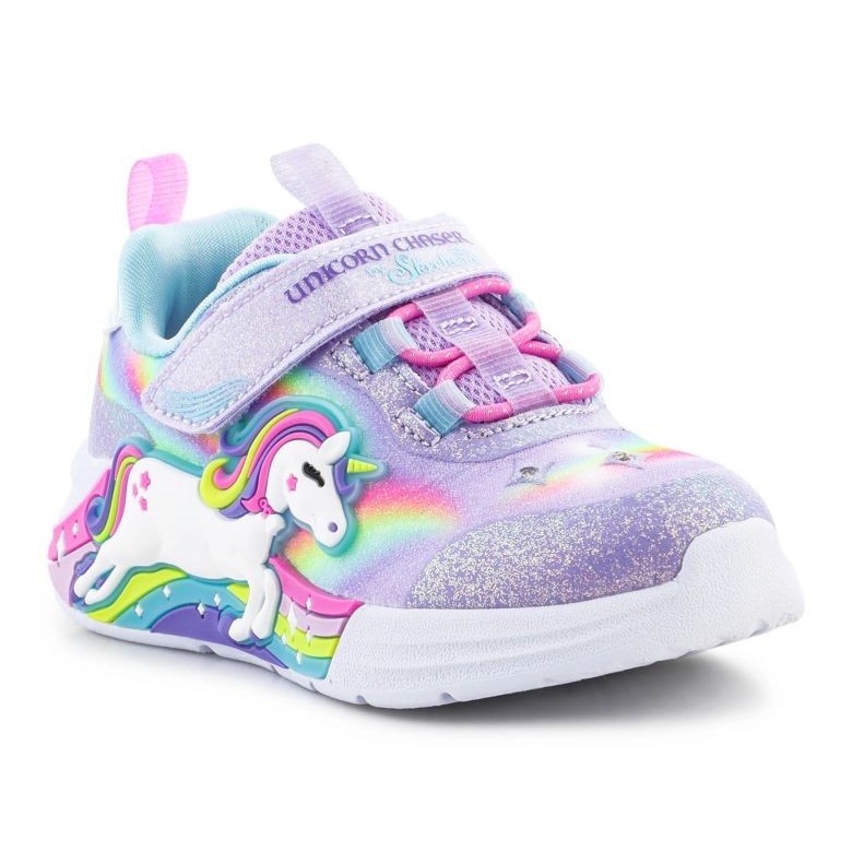 Skechers S-Lights lányok Unicorn Chaser cipő 302298N-LVMT ibolya 2