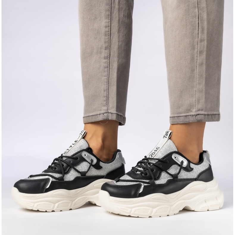 Női fekete sport cipők 1