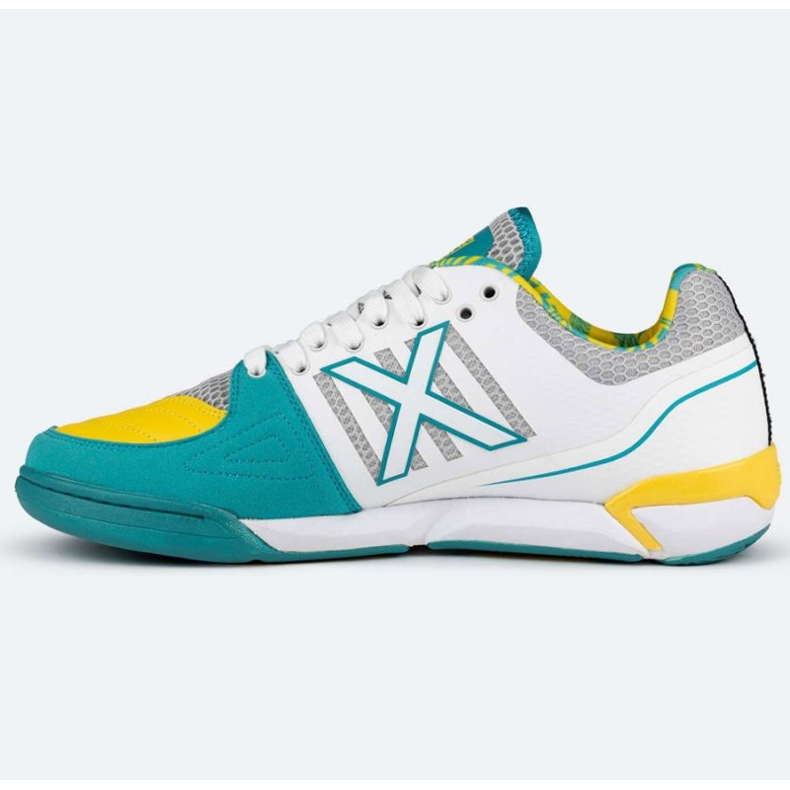 Munich München Prisma 37, 3116038 fehér és sárga labdarúgó cipő 1