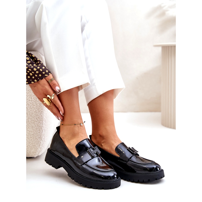 Női patentos mokaszin Vinceza 62187 fekete 7