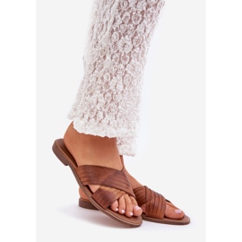 Lewski Shoes Bőr női Lewski cipő 3682 teve barna 1