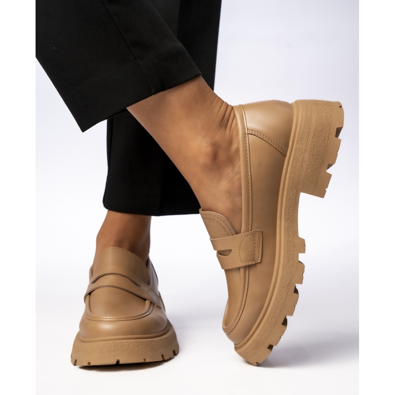 Női a Giulia Kaki Loafers -en keresztül barna 1