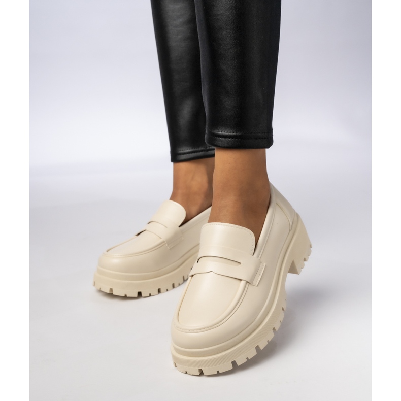 Női mokaszinok - krémes Milano bézs 1 Női mokaszinok - krémes Milano bézs 1