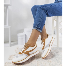 D/GMR Fehér és barna színű női Chiara tornacipő 2 D/GMR Fehér és barna színű női Chiara tornacipő 2