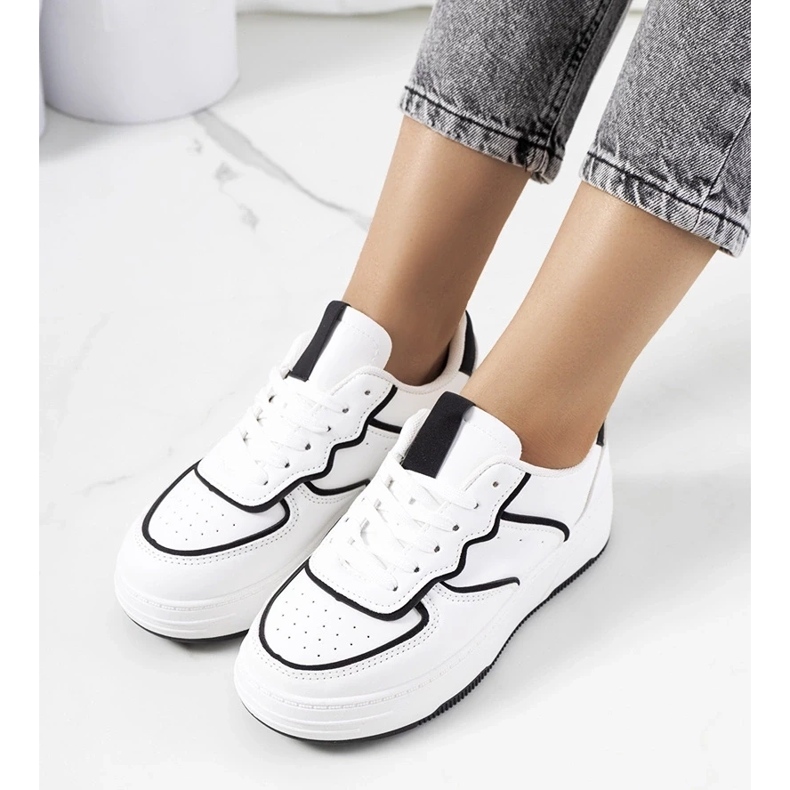 D/GMR Női Bieke tornacipő, fehér és fekete 1