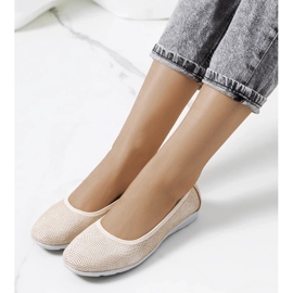 D/GMR Bézs bőr Elmas balerinák 1 D/GMR Bézs bőr Elmas balerinák 1