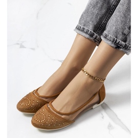 D/GMR Barna, félig átlátszó Malene balerinák 1