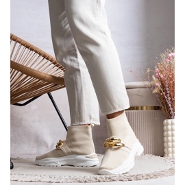 D/GMR Bézs színű tornacipő Taryn lánccal 2