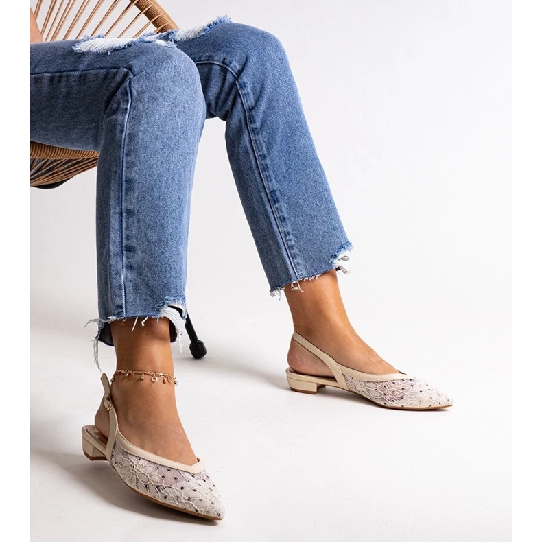 D/GMR Marlioz bézs színű csipke balerinák 2 D/GMR Marlioz bézs színű csipke balerinák 2