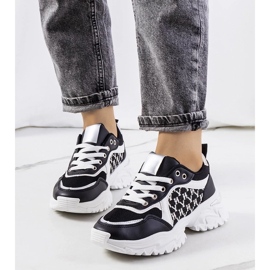 D/GMR Női fekete-fehér Florival tornacipő 1