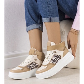 D/GMR Bézs magas cipők a boka adolis számára 2