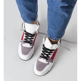 D/GMR Erzsébet fehér és piros magasszárú tornacipő 2