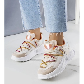 D/GMR Traci bézs vegyes szövetből készült tornacipő 1