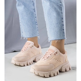 D/GMR Rózsaszín tornacipő masszív talpon az Inez cégtől 2