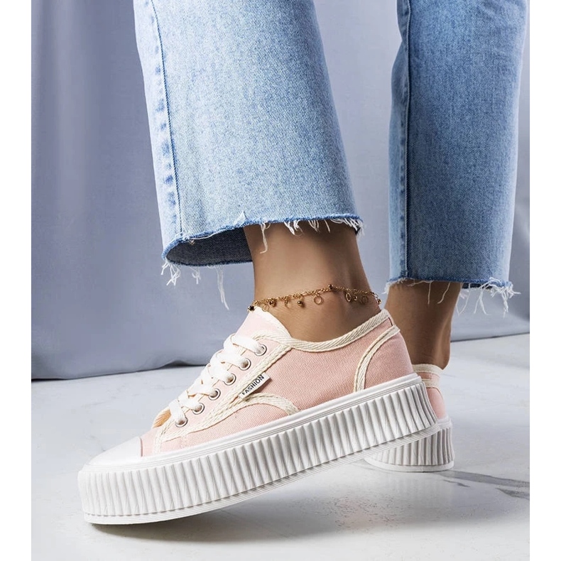 D/GMR Connie rózsaszín platformos tornacipője 2