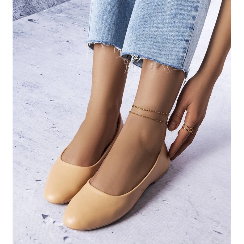 D/GMR Truchon bézs balerinák bőr talpbetéttel 2