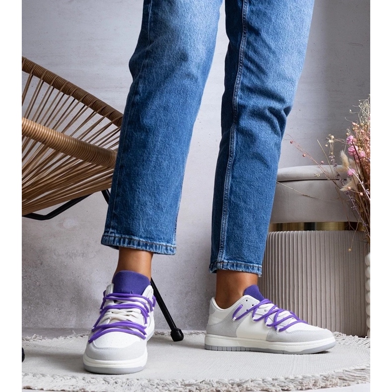 D/GMR Szürke cipők női cipők lila csipkék arcobaleno 2