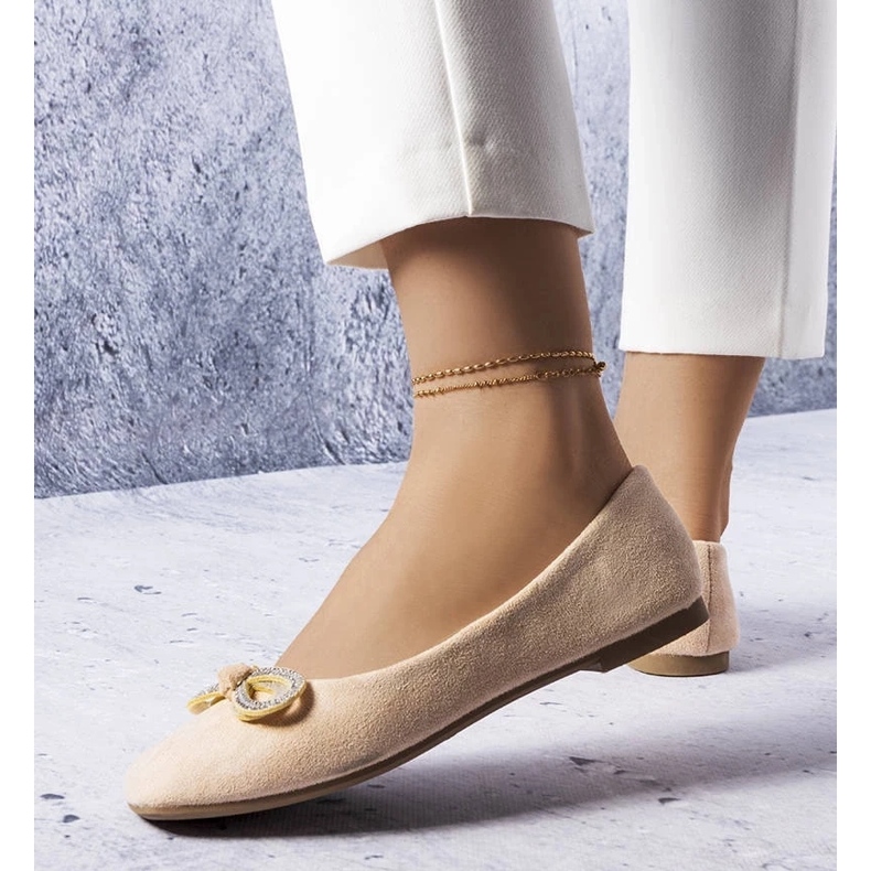 D/GMR Bézs balerinák Gaillou masnival 2