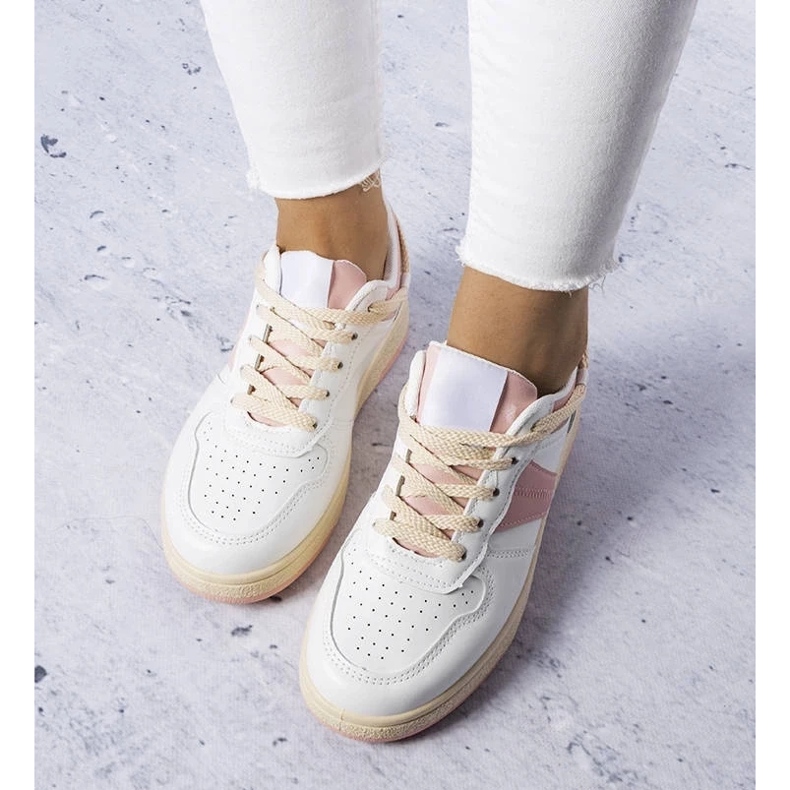 D/GMR Fehér és rózsaszín női tornacipő a Marcella-tól 2 D/GMR Fehér és rózsaszín női tornacipő a Marcella-tól 2