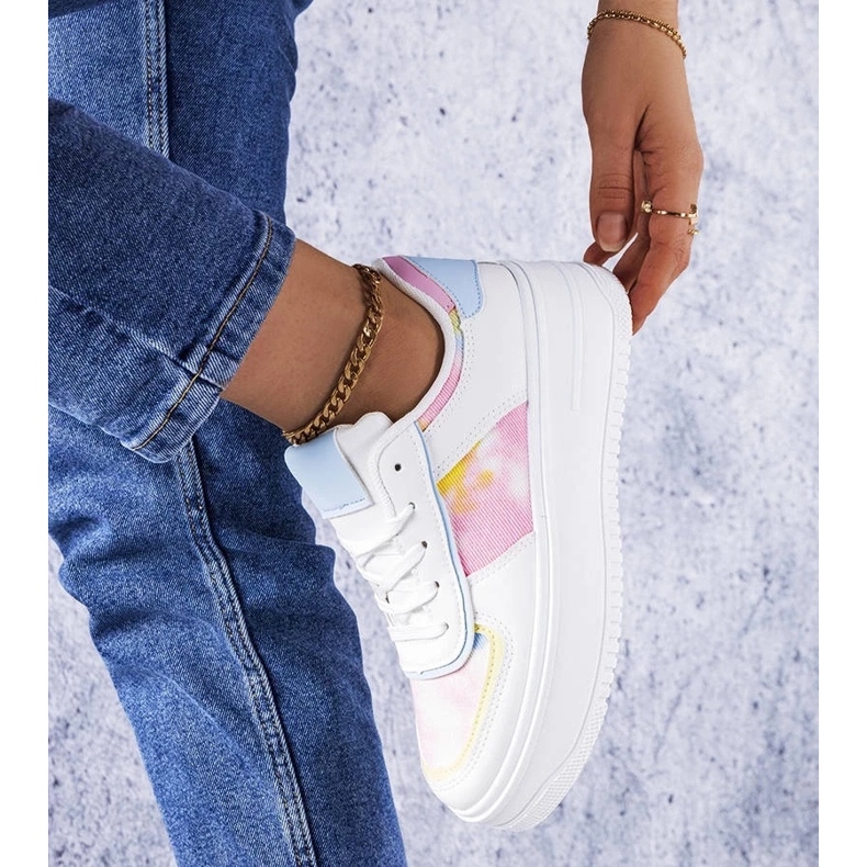 D/GMR A márka fehér és kék platformcipői Heloise 2