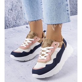 D/GMR Sötétkék tornacipő arany betétekkel a Lebruntól 1