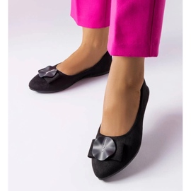 D/GMR Rémy strasszokkal díszített fekete balerinák 1