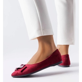 D/GMR Rémy strasszokkal díszített bordó balerinák piros 2