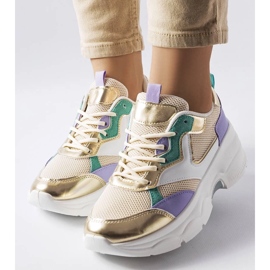 D/GMR Női fehér és arany tornacipő a Séguin-tól aranysárga 2