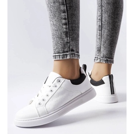 D/GMR Dreux fekete-fehér tornacipő dombornyomással 2