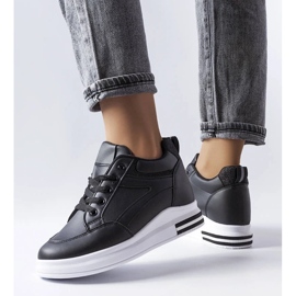 D/GMR Csontos fekete csillogó tornacipő 2 D/GMR Csontos fekete csillogó tornacipő 2