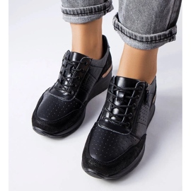 D/GMR Jazzar fekete áttört bőrcipő 2 D/GMR Jazzar fekete áttört bőrcipő 2