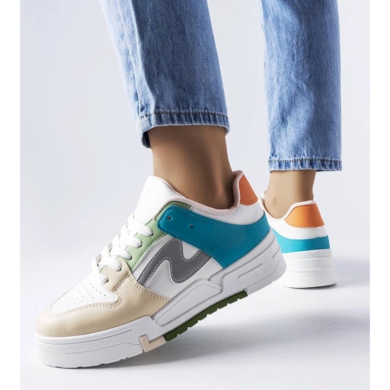 D/GMR Harter bézs és kék platformcipő 2