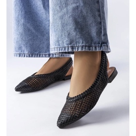 D/GMR Fekete áttört balerinák nyitott sarokkal a Maheu márkától 2 D/GMR Fekete áttört balerinák nyitott sarokkal a Maheu márkától 2