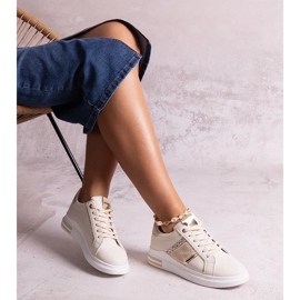 D/GMR Xarles strasszokkal díszített bézs színű tornacipő 2 D/GMR Xarles strasszokkal díszített bézs színű tornacipő 2